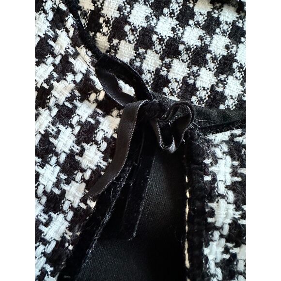 Vintage IZ Byer Black Long Sleeve Mini Dress with Houndstooth Shrug size Small - Picture 7 of 10